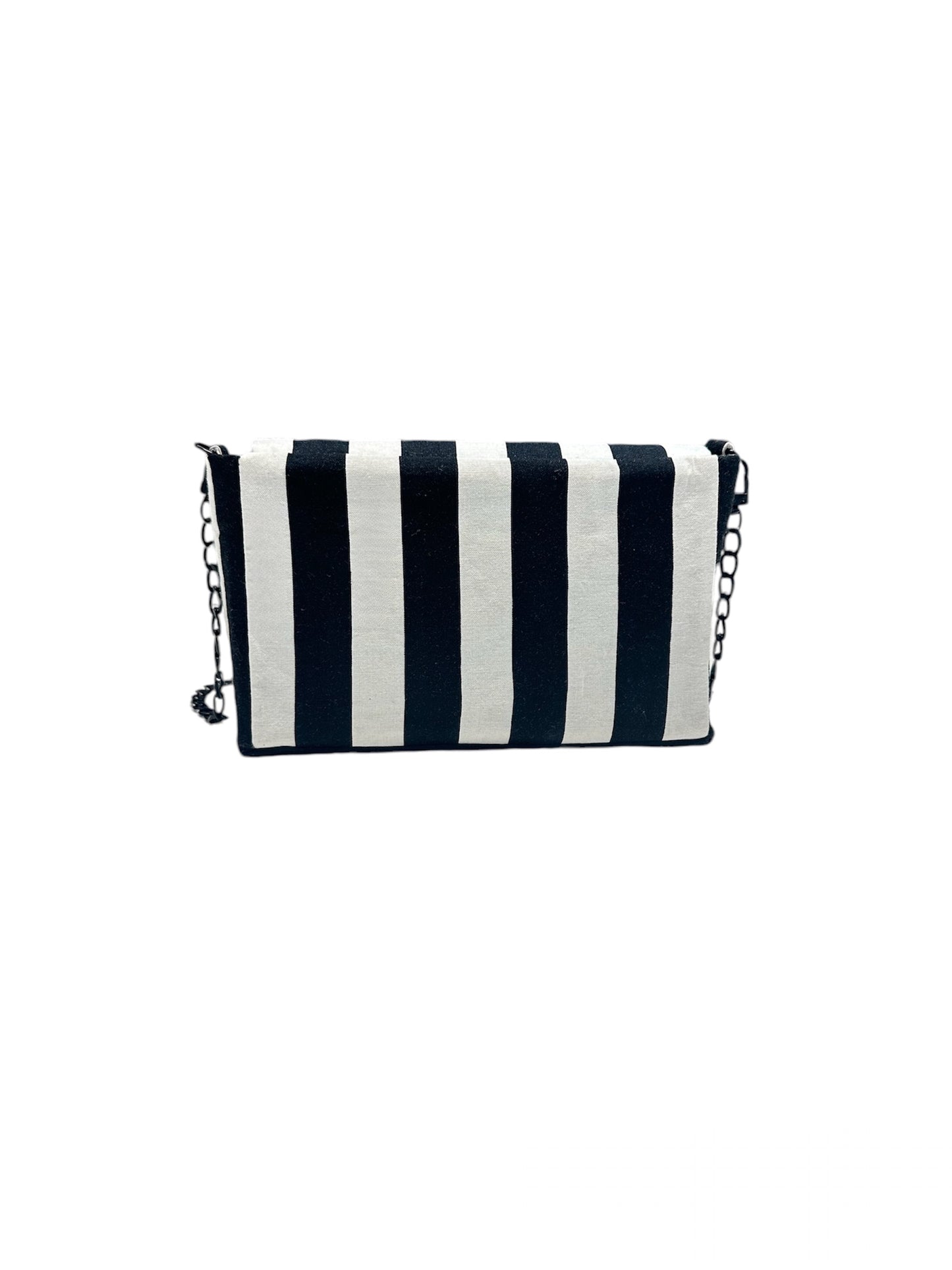 Black and White Striped shoulder bag