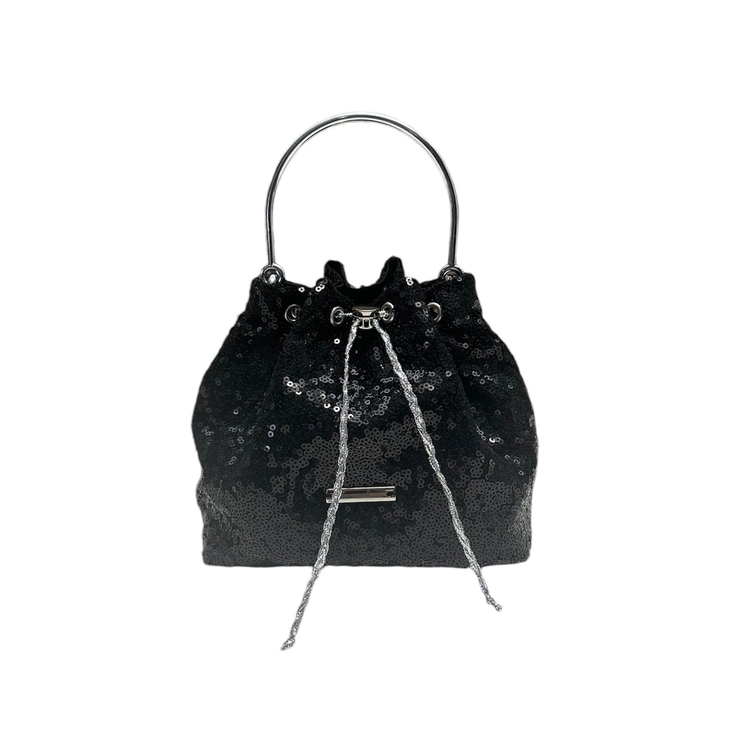 Black Sequin Bucket Bag