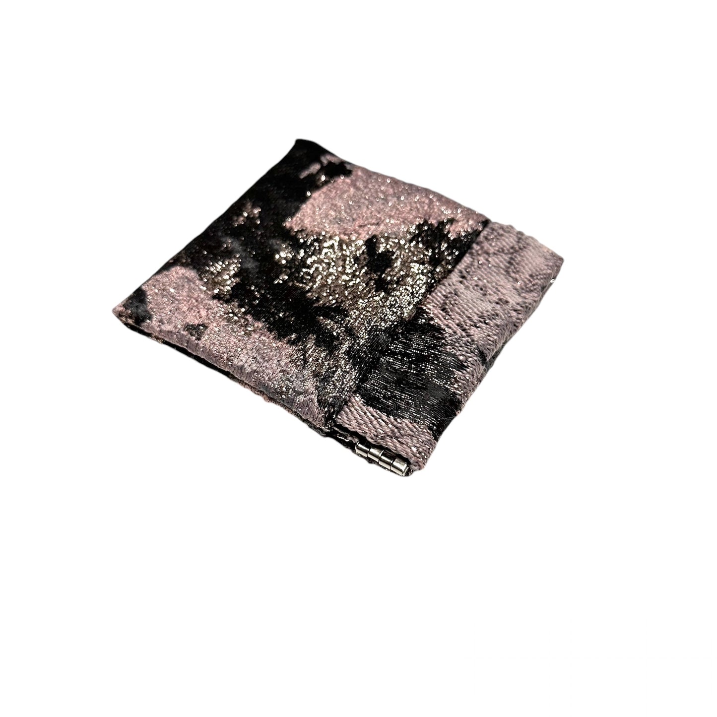 Silver Metallic Mauve Coin Pouch