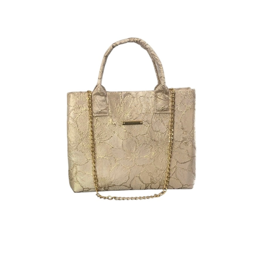 Metallic Gold Compact Tote