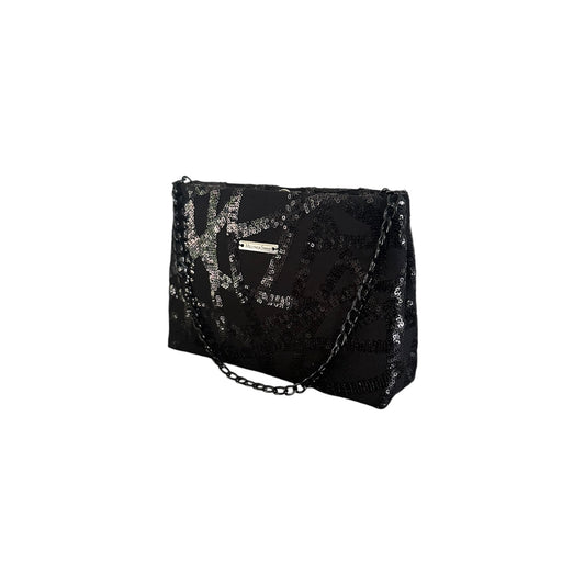 Black Sequin Shoulder Bag