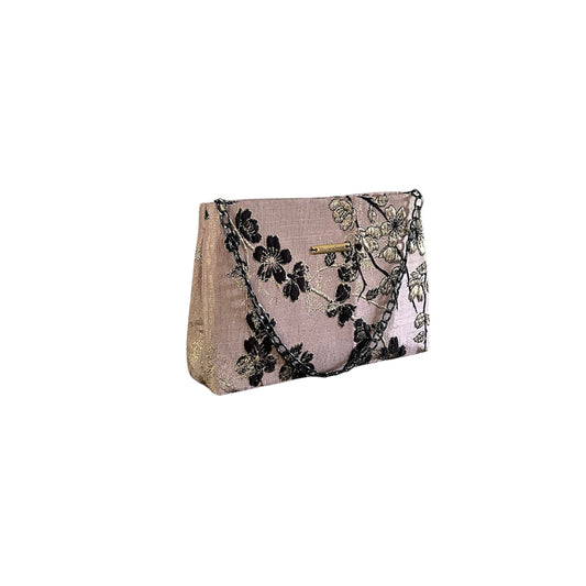 Blush Noir Bloom Shoulder Bag