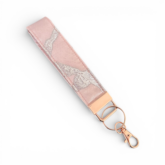 Metallic Rosé Wristlet