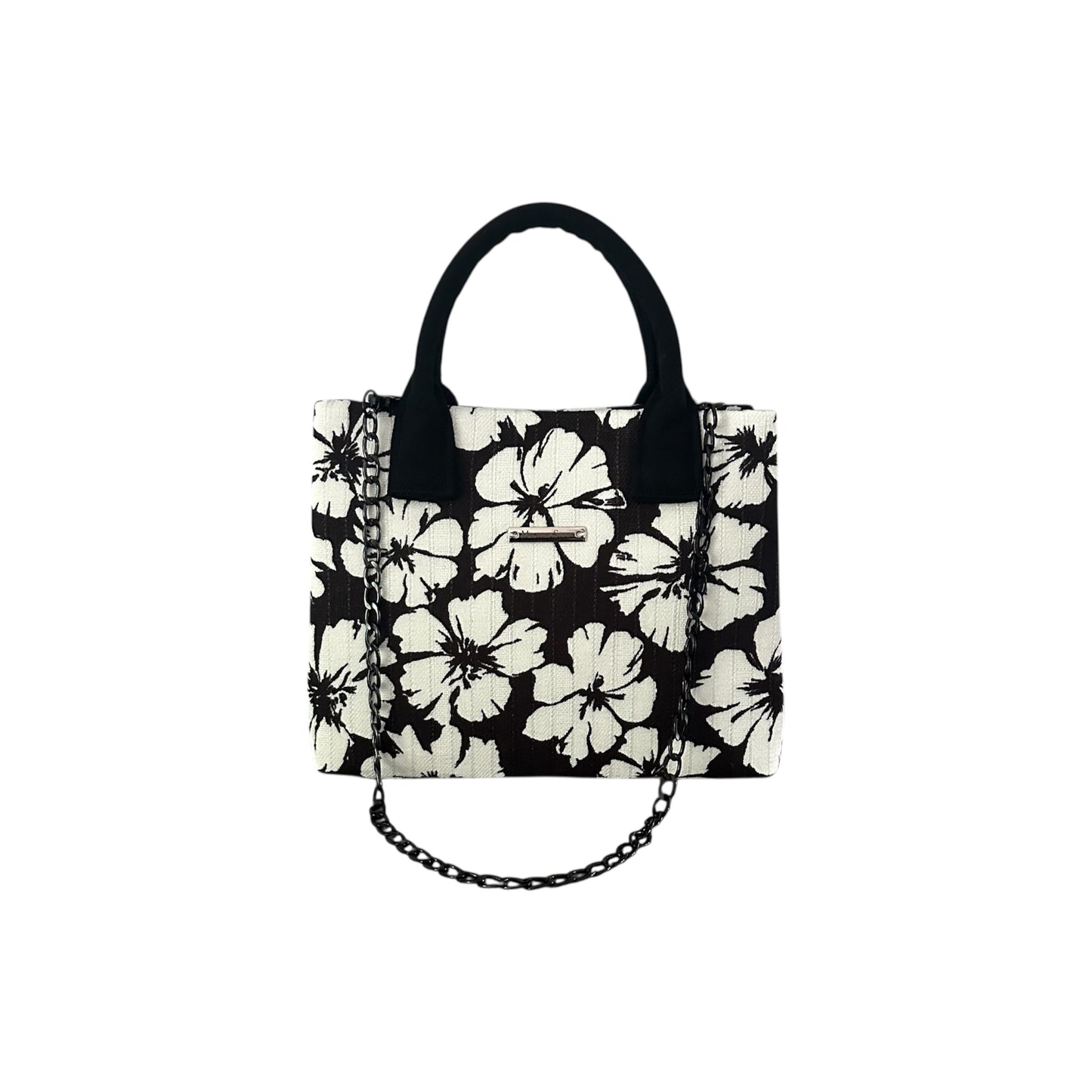 White Bloom Compact Tote
