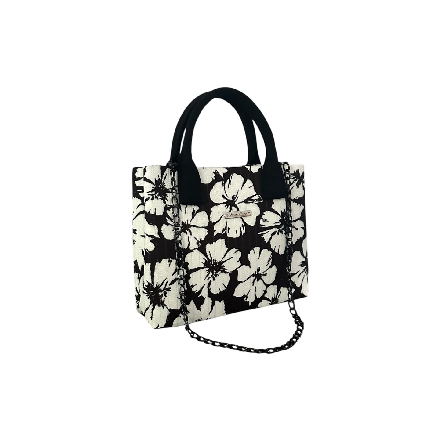 White Bloom Compact Tote