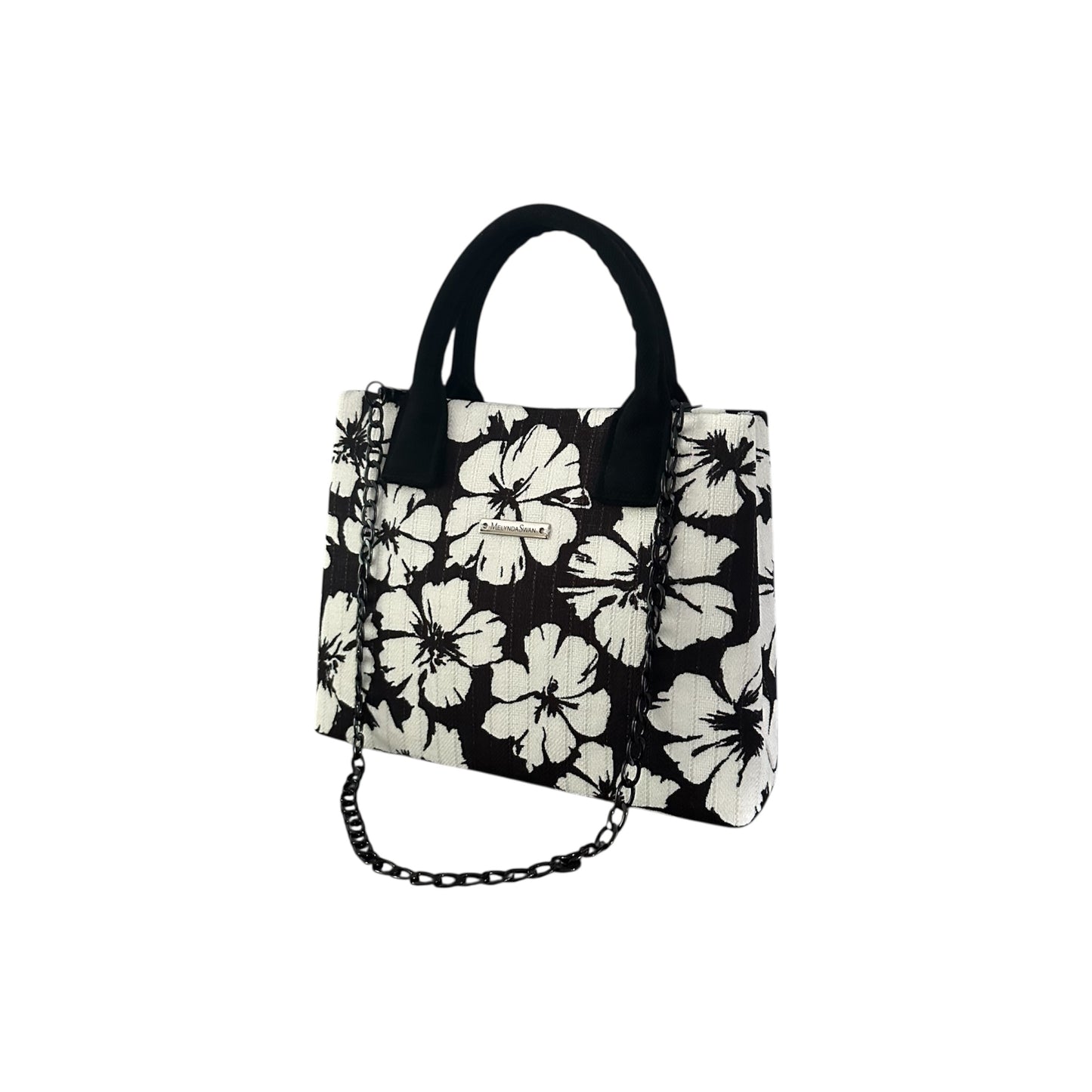 White Bloom Compact Tote