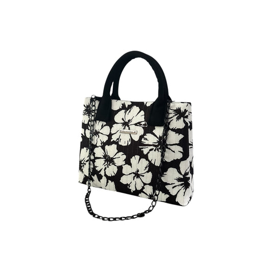 White Bloom Compact Tote
