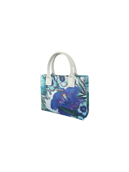 Blue Floral Compact Tote