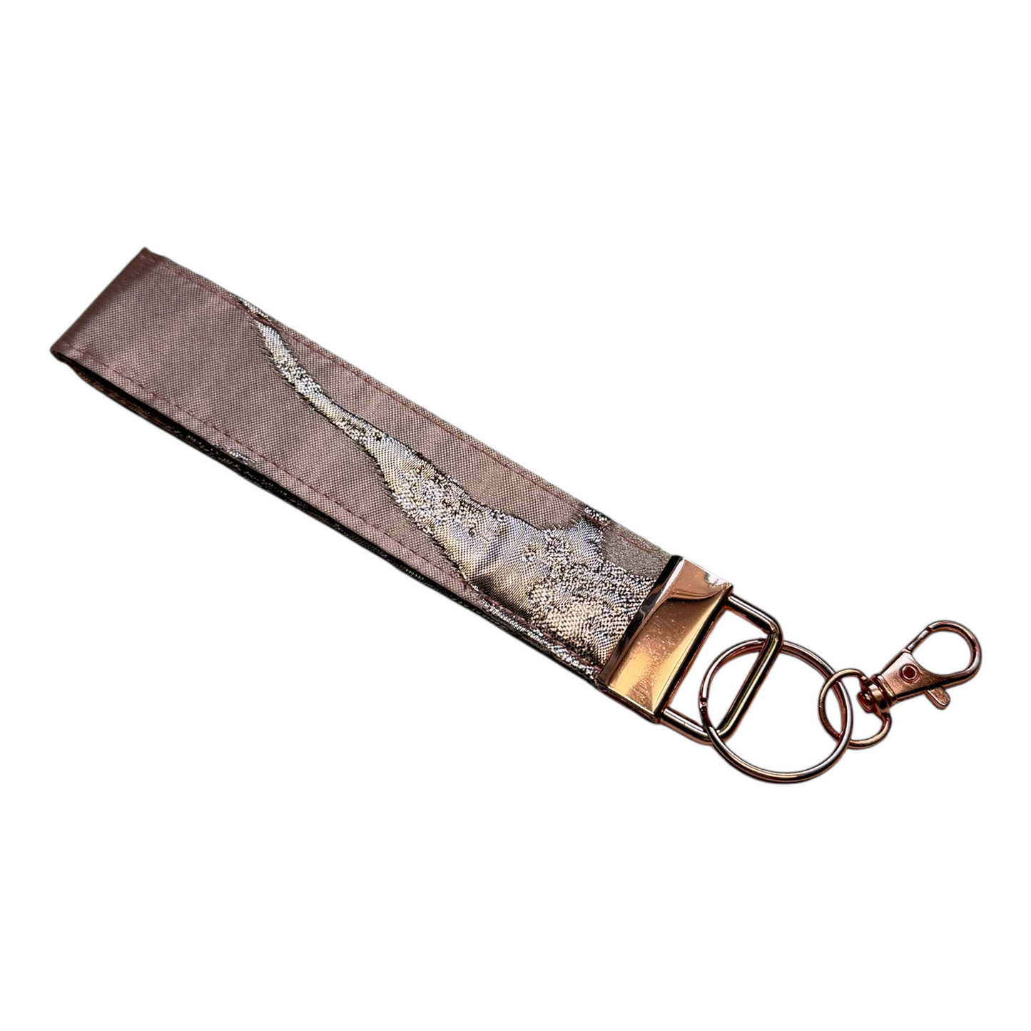 Metallic Rosé Wristlet