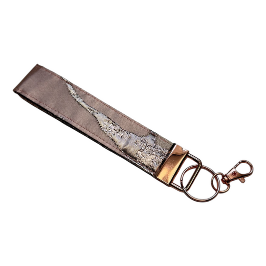 Metallic Rosé Wristlet