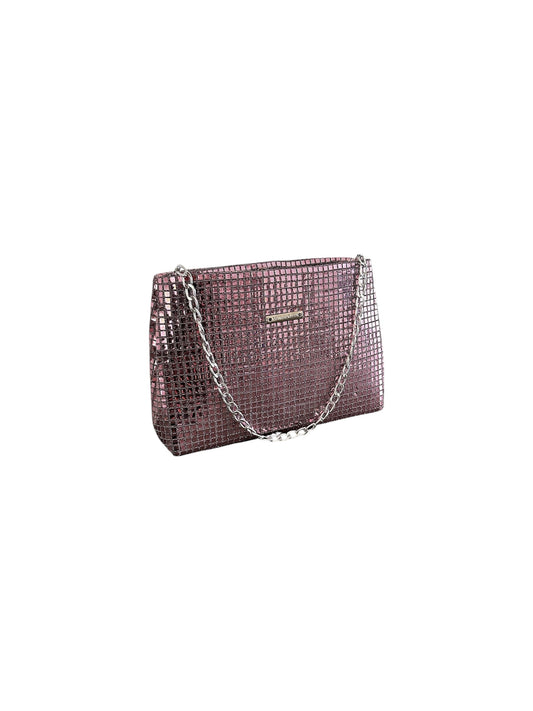 Rosé Shimmer Shoulder Bag