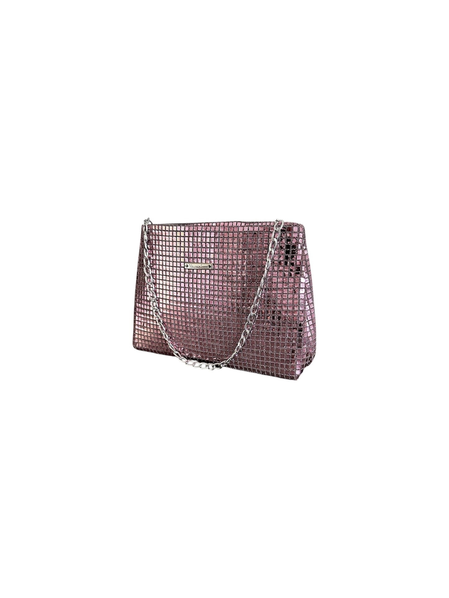 Rosé Shimmer Shoulder Bag