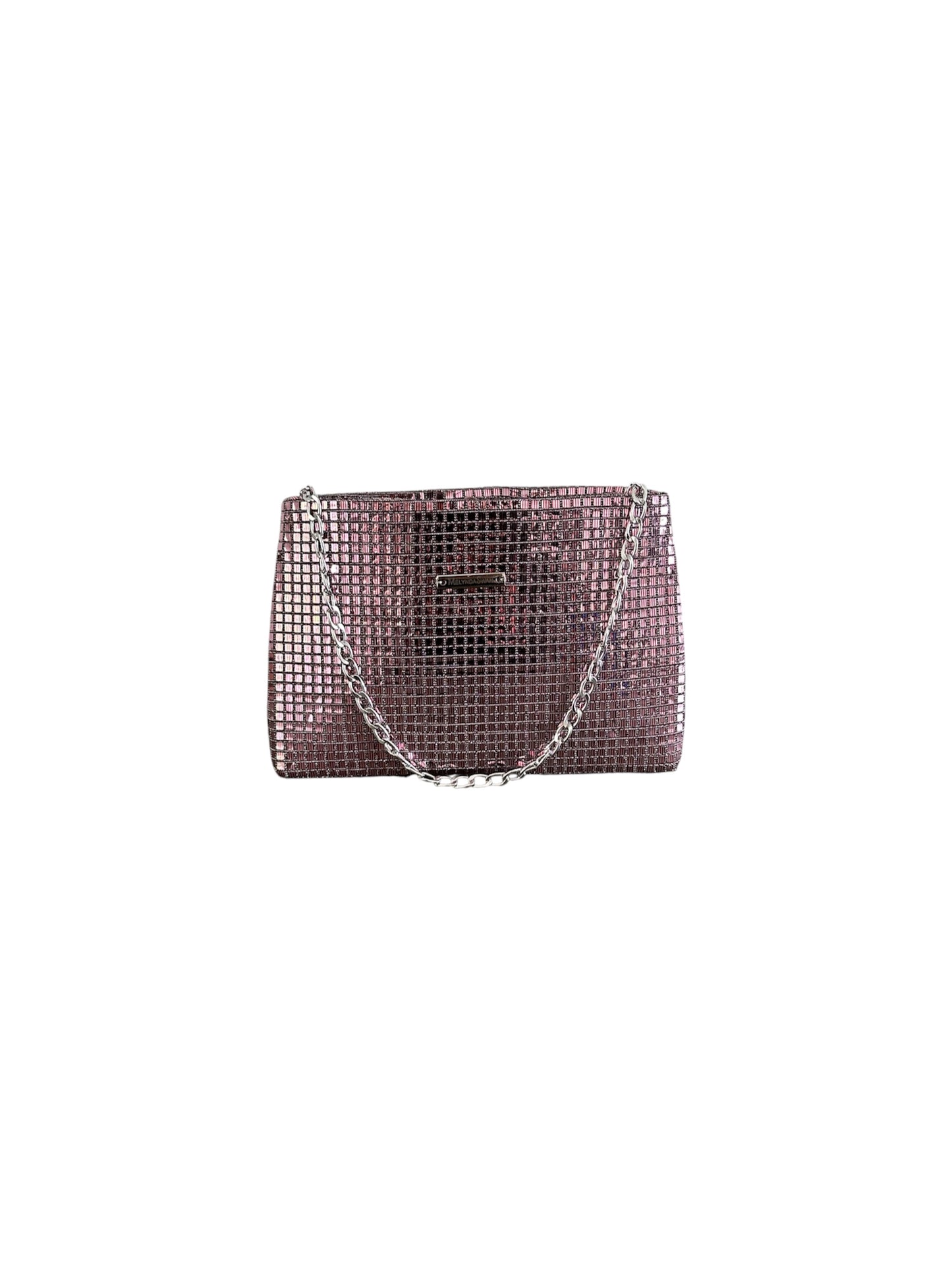 Rosé Shimmer Shoulder Bag